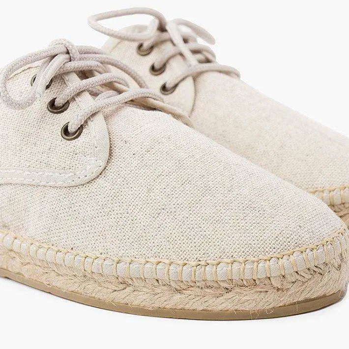 Pisamonas Brogues And Bluchers>Linen Espadrille Sole Bluchers