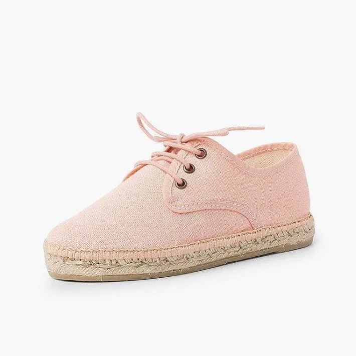 Pisamonas Brogues And Bluchers>Linen Espadrille Sole Bluchers