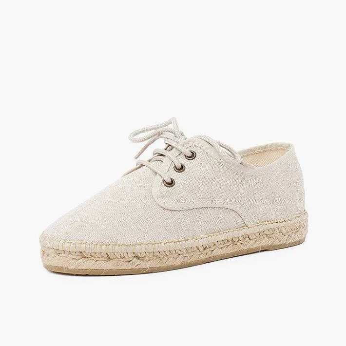 Pisamonas Brogues And Bluchers>Linen Espadrille Sole Bluchers
