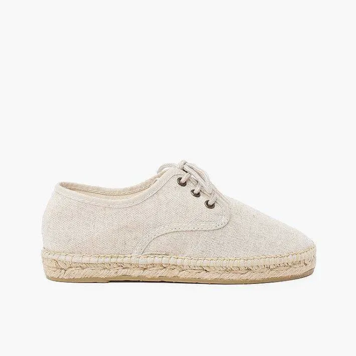 Pisamonas Brogues And Bluchers>Linen Espadrille Sole Bluchers