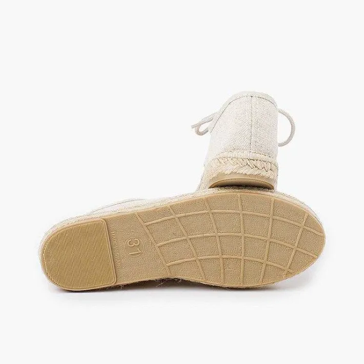 Pisamonas Brogues And Bluchers>Linen Espadrille Sole Bluchers
