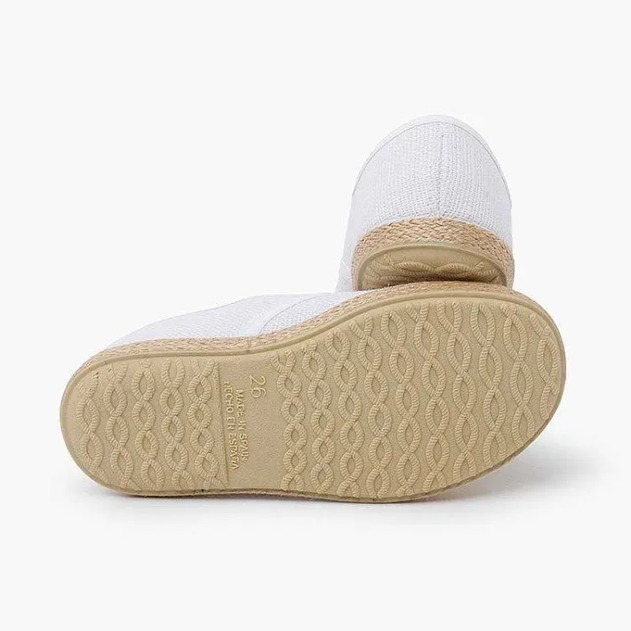 Pisamonas Brogues And Bluchers>Linen Lace-Up Espadrille Sole Trainers