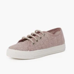 Pisamonas Trainers>Linen Lace-Up Trainers
