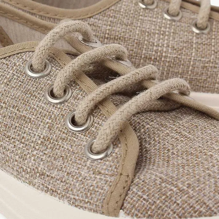 Pisamonas Trainers>Linen Lace-Up Trainers