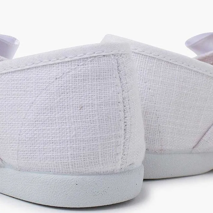 Pisamonas Communion Shoes>Linen Mary Janes Ceremony Satin Bow
