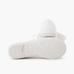 Pisamonas Mary Janes>Linen Type Mary Janes With Bow-Tie