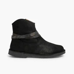 Pisamonas Boots>Low Boots With Snakeskin Trim