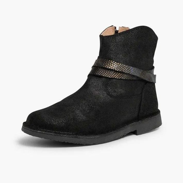 Pisamonas Boots>Low Boots With Snakeskin Trim