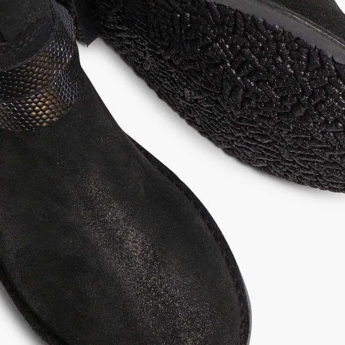 Pisamonas Boots>Low Boots With Snakeskin Trim