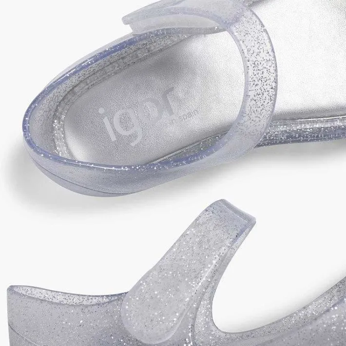 Pisamonas Jelly Sandals And Beachwear>Mary Janes Jelly Sandals Loop Fasteners And Bow Mia