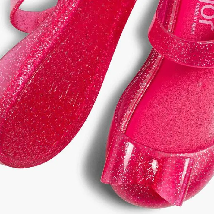 Pisamonas Jelly Sandals And Beachwear>Mary Janes Jelly Sandals Loop Fasteners And Bow Mia