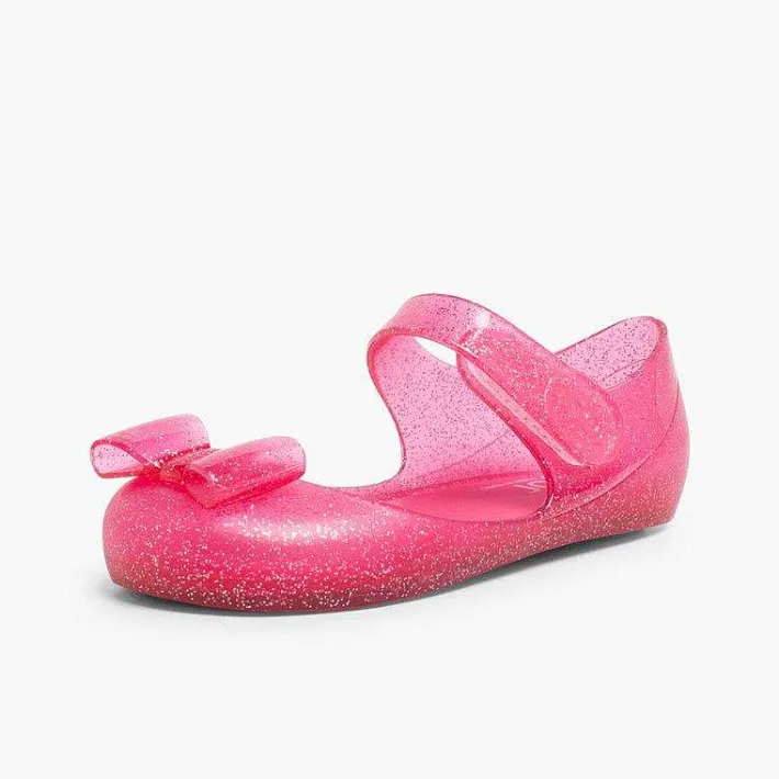 Pisamonas Jelly Sandals And Beachwear>Mary Janes Jelly Sandals Loop Fasteners And Bow Mia