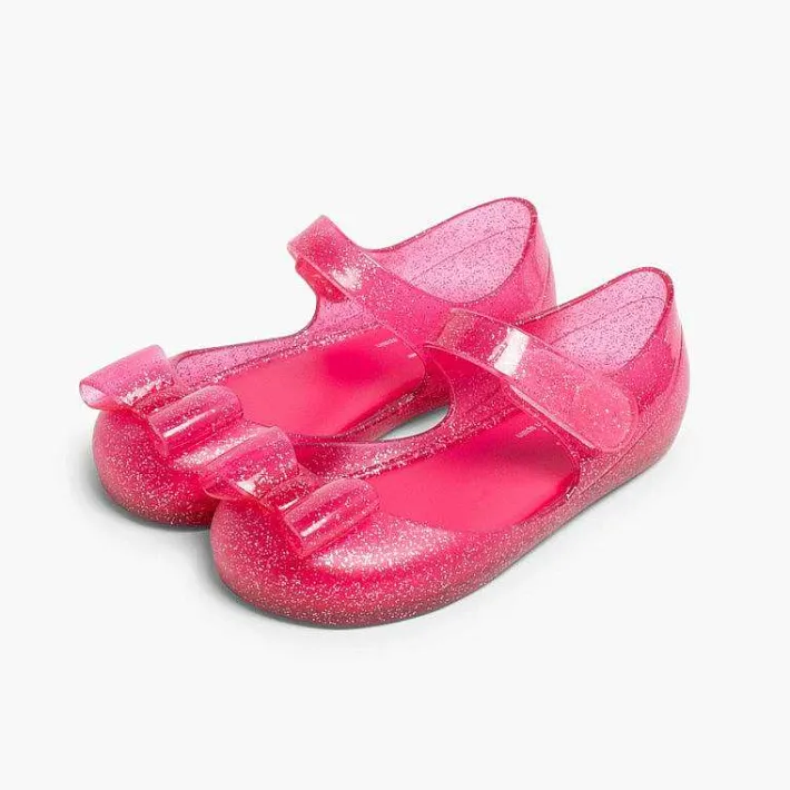 Pisamonas Jelly Sandals And Beachwear>Mary Janes Jelly Sandals Loop Fasteners And Bow Mia