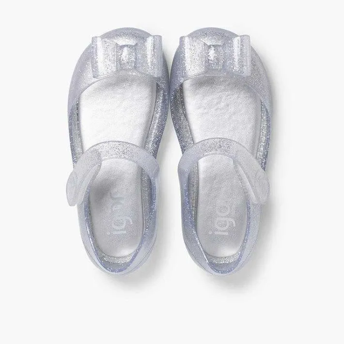 Pisamonas Jelly Sandals And Beachwear>Mary Janes Jelly Sandals Loop Fasteners And Bow Mia