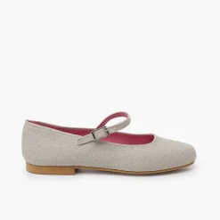 Pisamonas Ballet Pumps And Flats>Mary Janes Linen Dress Sole