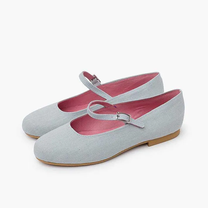 Pisamonas Ballet Pumps And Flats>Mary Janes Linen Dress Sole