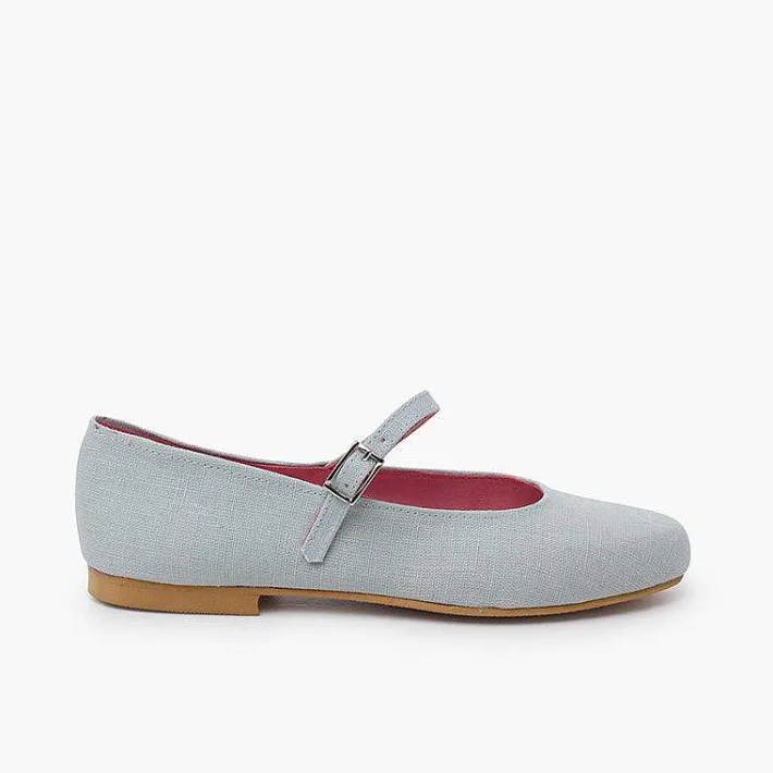 Pisamonas Ballet Pumps And Flats>Mary Janes Linen Dress Sole