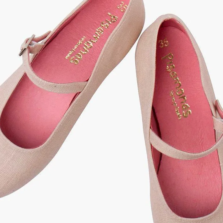 Pisamonas Ballet Pumps And Flats>Mary Janes Linen Dress Sole