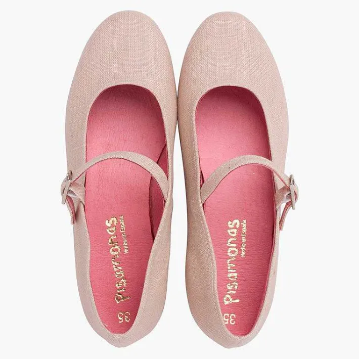 Pisamonas Ballet Pumps And Flats>Mary Janes Linen Dress Sole