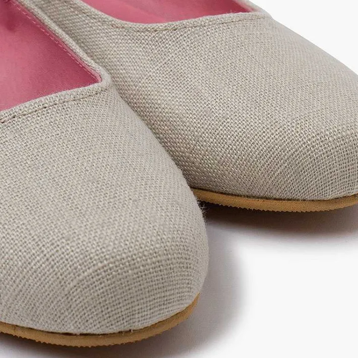 Pisamonas Ballet Pumps And Flats>Mary Janes Linen Dress Sole