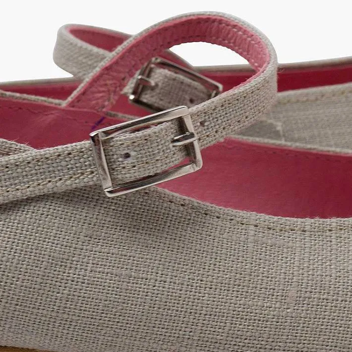 Pisamonas Ballet Pumps And Flats>Mary Janes Linen Dress Sole