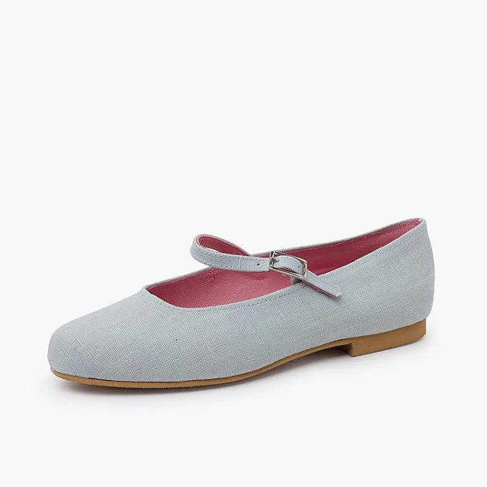 Pisamonas Ballet Pumps And Flats>Mary Janes Linen Dress Sole