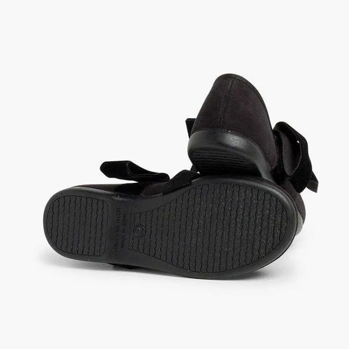 Pisamonas Mary Janes>Mary Janes With A Velvet Bow For Girls