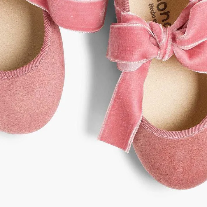 Pisamonas Mary Janes>Mary Janes With A Velvet Bow For Girls