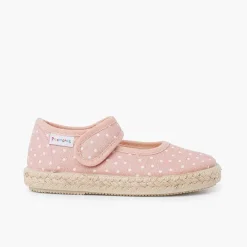 Pisamonas Mary Janes>Mary Janes With Espadrille Sole And Riptape Strap