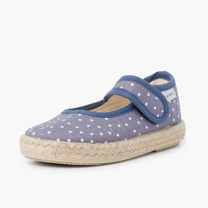 Pisamonas Mary Janes>Mary Janes With Espadrille Sole And Riptape Strap