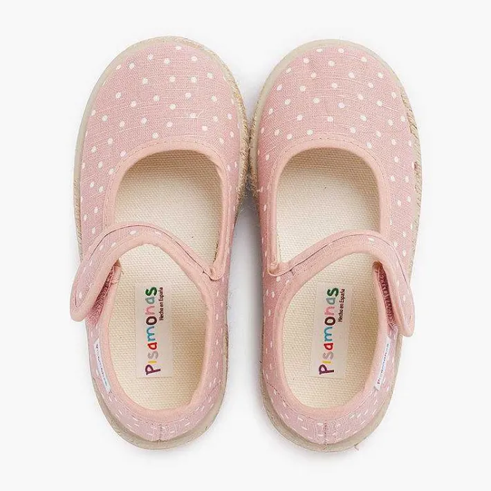 Pisamonas Mary Janes>Mary Janes With Espadrille Sole And Riptape Strap