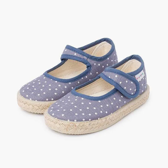Pisamonas Mary Janes>Mary Janes With Espadrille Sole And Riptape Strap