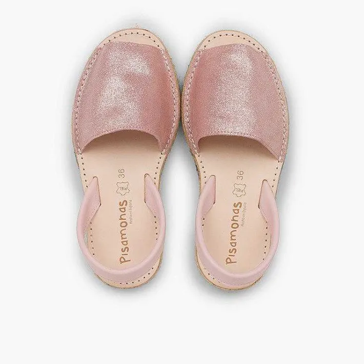Pisamonas Avarcas Menorcan Sandals>Menorcan Sandals Girls And Women Avarcas Shiny Suede