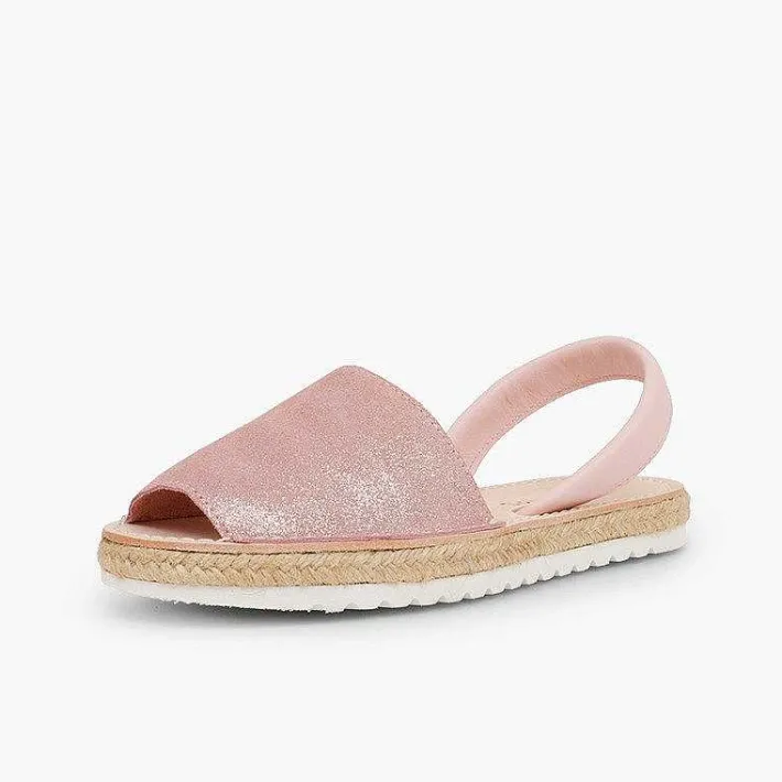 Pisamonas Avarcas Menorcan Sandals>Menorcan Sandals Girls And Women Avarcas Shiny Suede