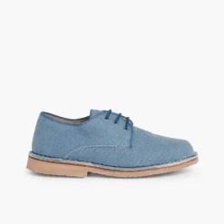 Pisamonas Communion Shoes>Mens & Boys Canvas Blucher Shoes