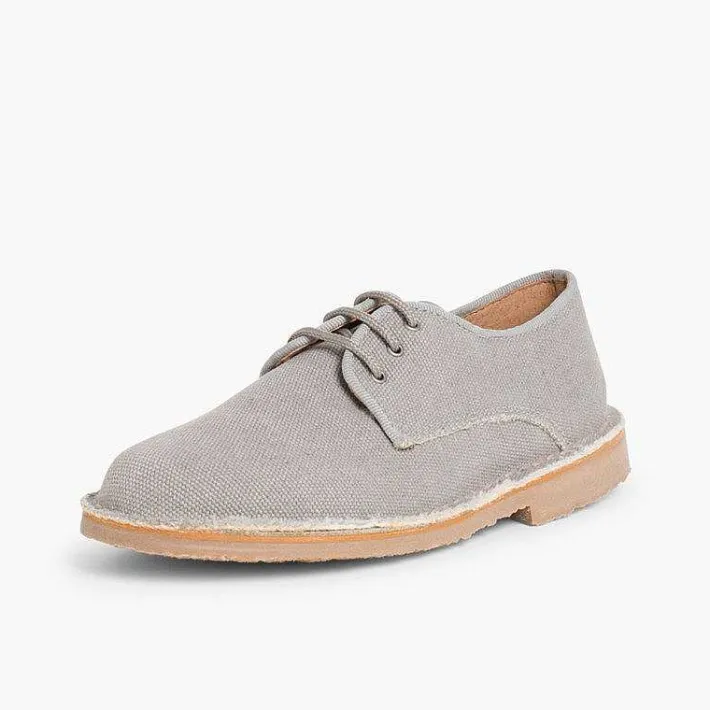 Pisamonas Communion Shoes>Mens & Boys Canvas Blucher Shoes