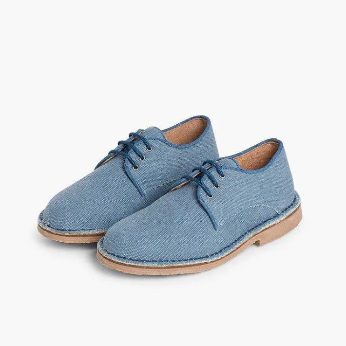 Pisamonas Communion Shoes>Mens & Boys Canvas Blucher Shoes