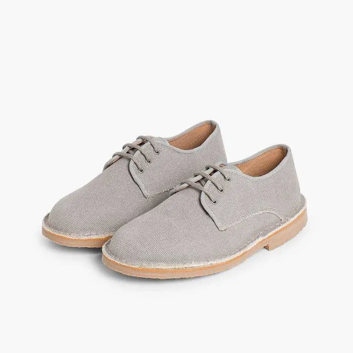 Pisamonas Communion Shoes>Mens & Boys Canvas Blucher Shoes