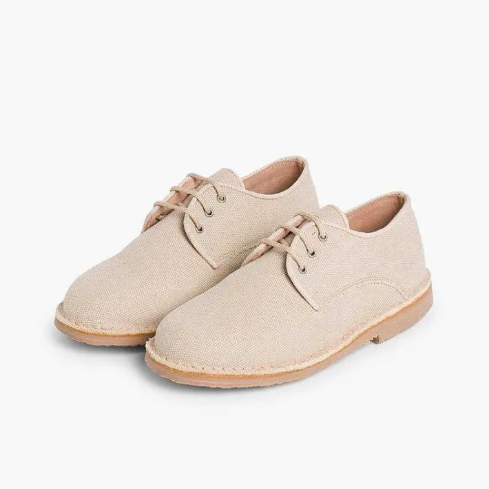 Pisamonas Communion Shoes>Mens & Boys Canvas Blucher Shoes