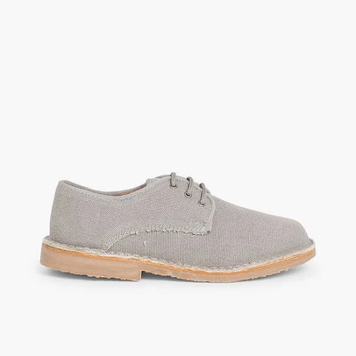Pisamonas Communion Shoes>Mens & Boys Canvas Blucher Shoes