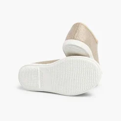 Pisamonas Trainers>Metallic Canvas Trainers Satin Bow