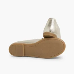 Pisamonas Brogues And Bluchers>Metallic Leather Girls' Bluchers