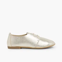 Pisamonas Brogues And Bluchers>Metallic Leather Girls' Bluchers
