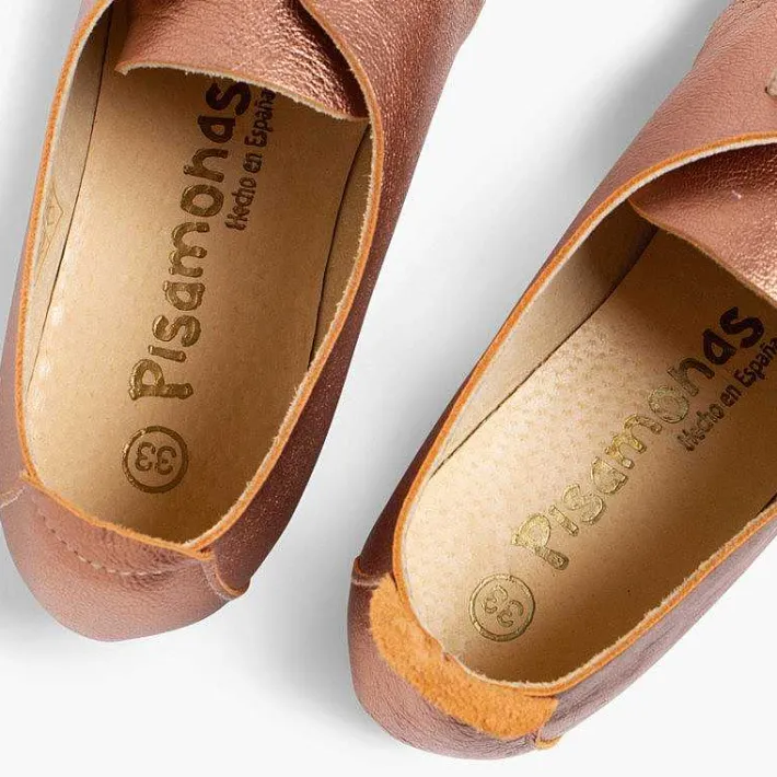 Pisamonas Brogues And Bluchers>Metallic Leather Girls' Bluchers