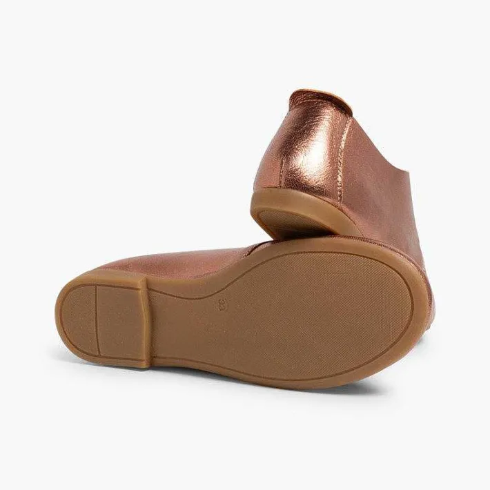 Pisamonas Brogues And Bluchers>Metallic Leather Girls' Bluchers
