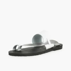 Pisamonas Sandals>Metallic Leather Toe Post Sandal