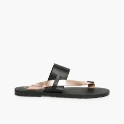Pisamonas Sandals>Metallic Leather Toe Post Sandal
