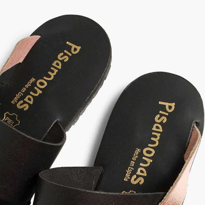 Pisamonas Sandals>Metallic Leather Toe Post Sandal