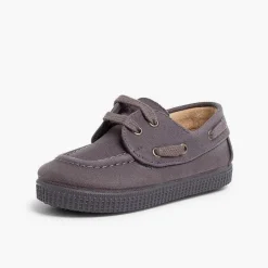 Pisamonas Moccasins And Loafers>Moccasin Boat Shoes Waxed Canvas With Laces