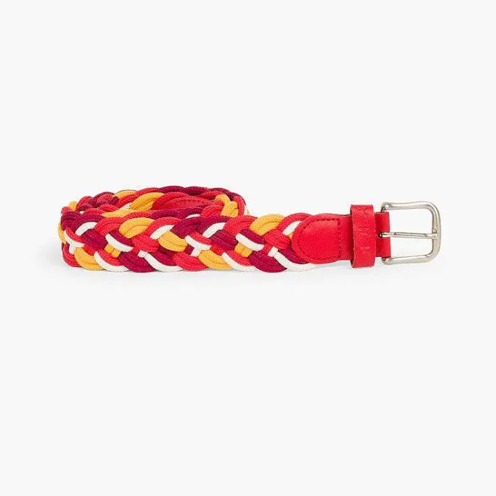 Pisamonas Belts And Braces>Multicolor Children´S Plaited Belt Colour Burgundy/Red